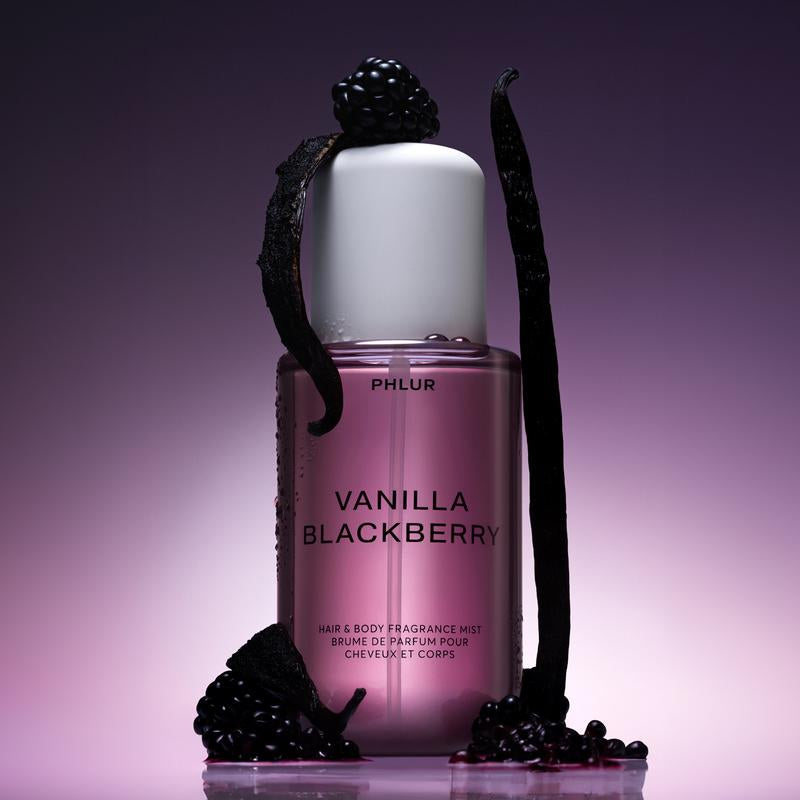 PHLUR Vanilla Blackberry Body Mist - Full Size Hair & Body Fragrance Mist with Vanilla, Blackberry, Purple Freesia & Black Currant (8 Fl Oz)